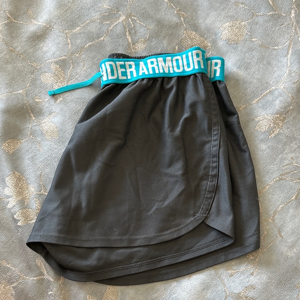 Under Armour Charcoal Skirt with Teal Waistband